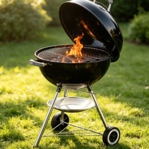 Classic Bucket-Style Outdoor BBQ Grill with One-Touch Cleaning and Precise Airflow Control