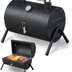 Portable Desktop Charcoal Grill & Smoker, Multifunctional Mini Model