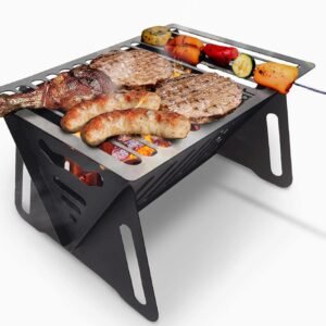 Charcoal Grill, Portable Smoker - Lightweight Desktop Outdoor Grill for Camping, Picnics, Gardens, Beach Parties